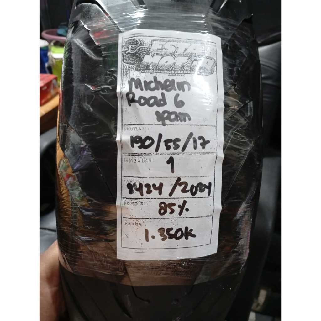 BAN COPOTAN MICHELIN ROAD 6 RING 17 UKURAN 190 55 17 KODE2424
