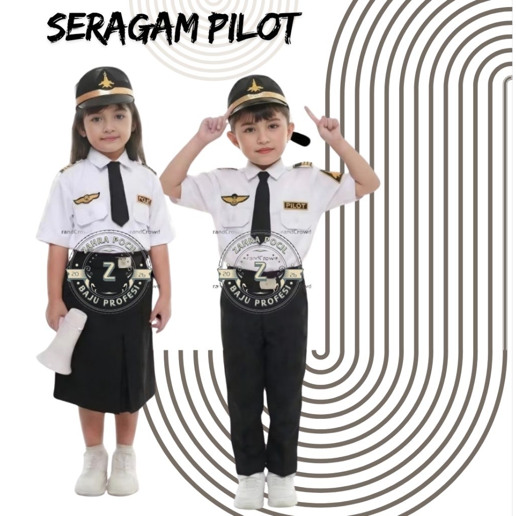 BAJU PILOT ANAK TK BAJU PROFESI ANAK LAKI LAKI PEREMPUAN