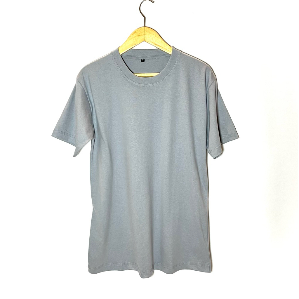 kaos polos dewasa 100% cotton combed 24.s pria&wanita (abu tua)