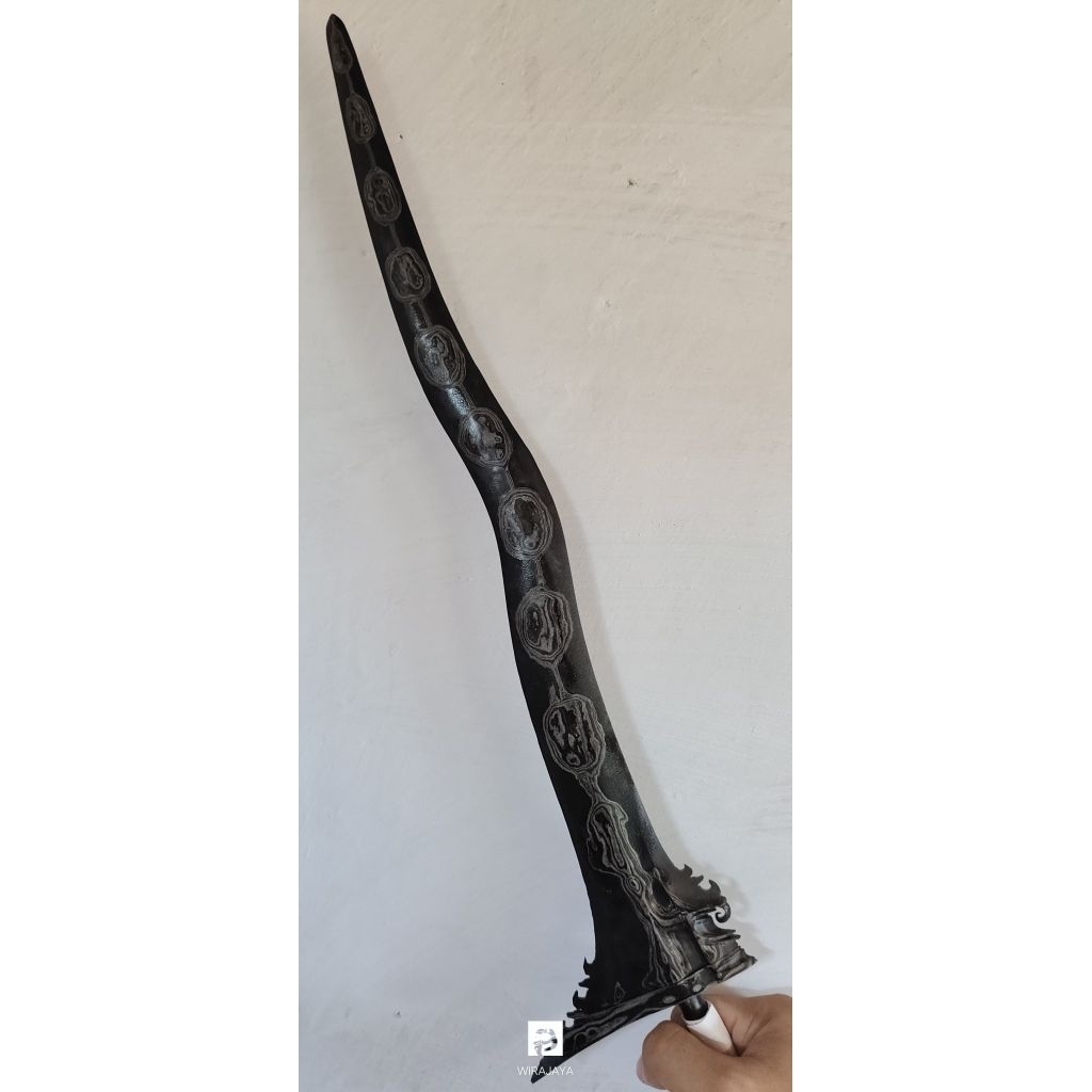 keris bali luk3 pamor melati rinonce uk-+53cm murah