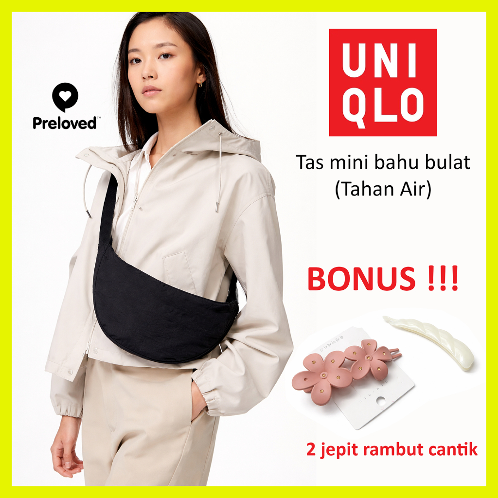 UNIQLO Tas mini bahu bulat - BLACK - preloved