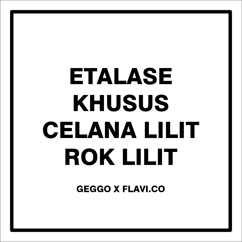 GEGGO WOMAN - KULOT - ROK LILIT - CELANA LILIT BY GEGGO WOMAN