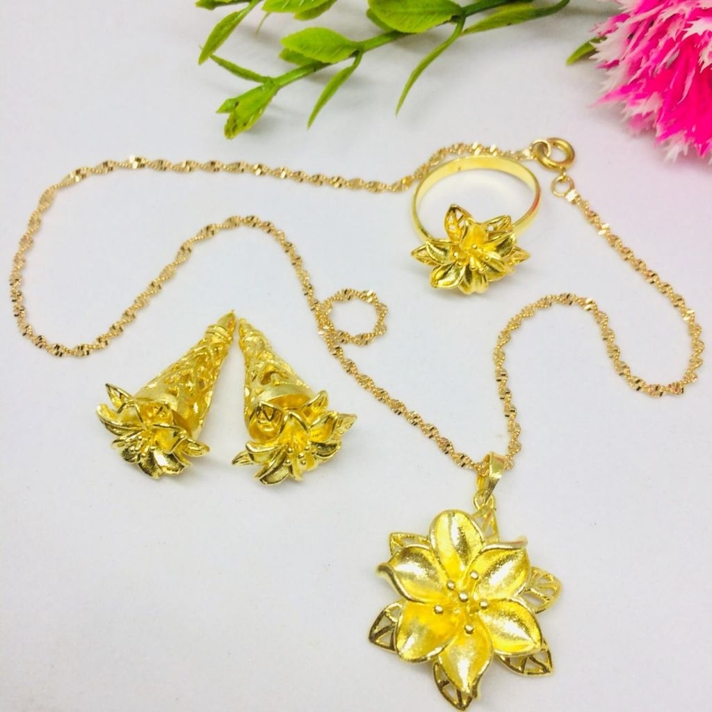 Set Liontin kendari gold platid