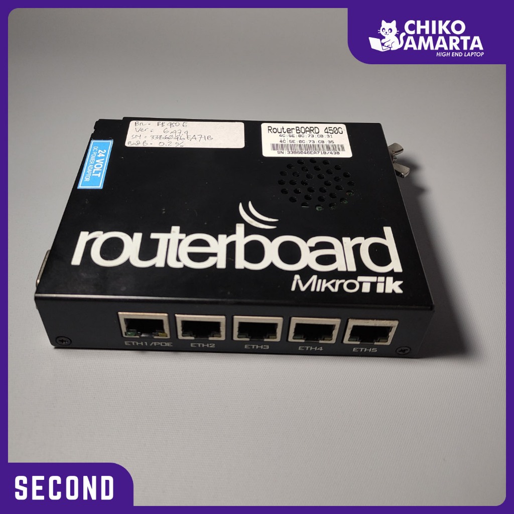 Mikrotik Routerboard Router RB450G Second Bekas Normal Segel