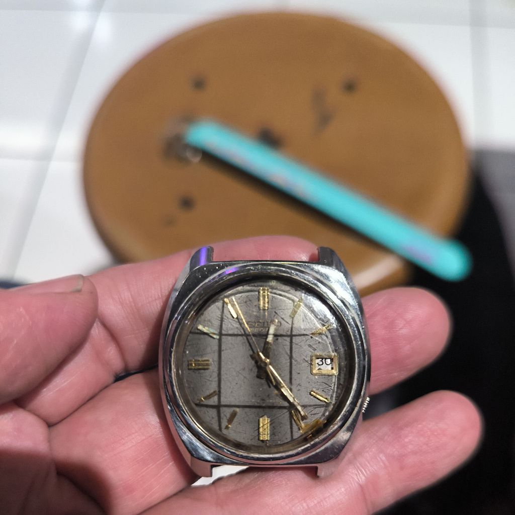 Jam Seiko Matic Japan vintage kondisi mati butuh perbaikan sesuai foto apa adanya