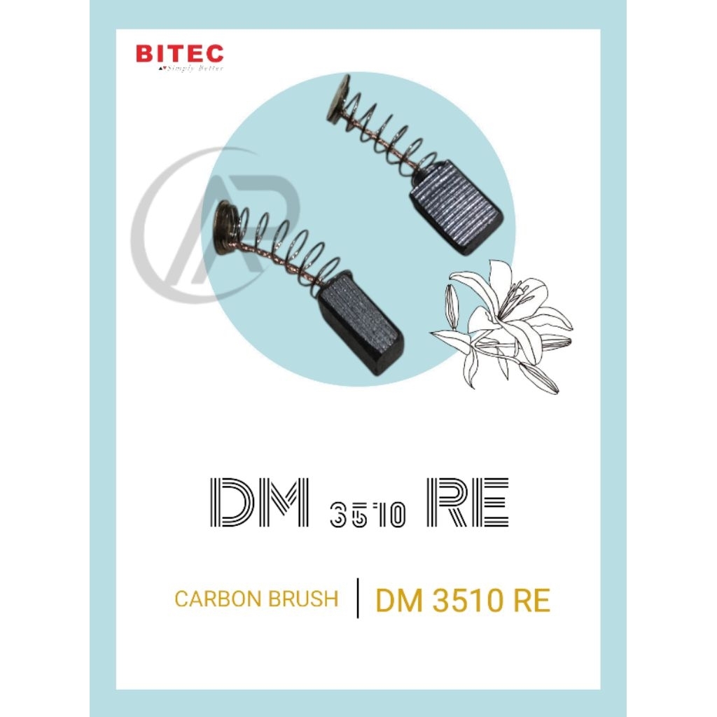 Carbon Brush for Drill/Bor 10 mm DM 3510 RE - BITEC Original