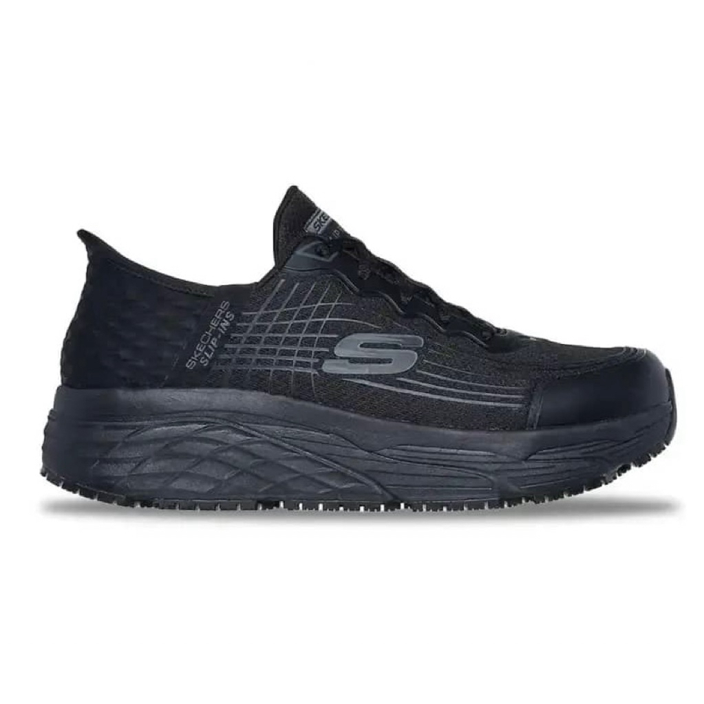 SKECHERS Max Cushioning Elite SR Slip-ins Air-Cooled Memory Foam Men’s Shoes - Black