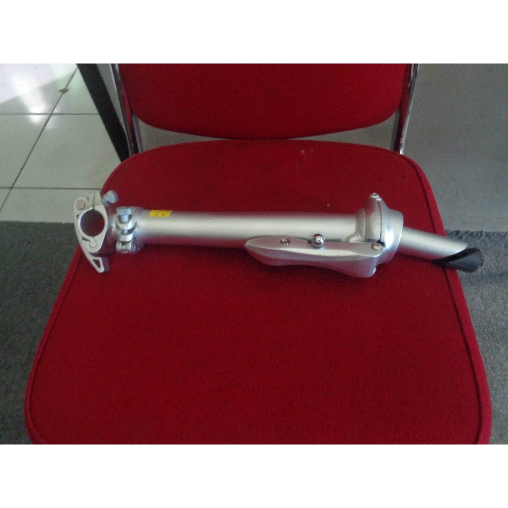 HANDLEPOST SILVER TELESCOPIC 25.4 SEPEDA LIPAT ALUMINIUM ALLOY