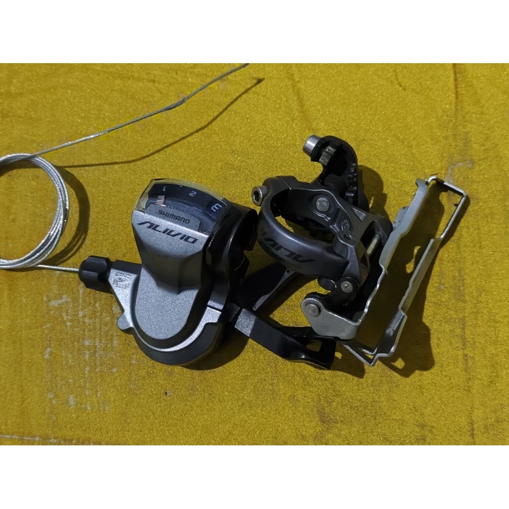 Shifter plus FD shimano Alivio M4000 3speed 2nd original shimano