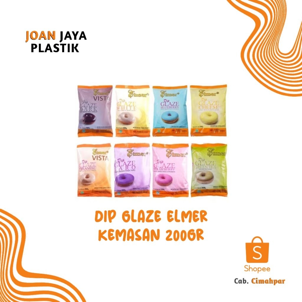 Elmer Dip Glaze Topping Donat / Glaze Donat