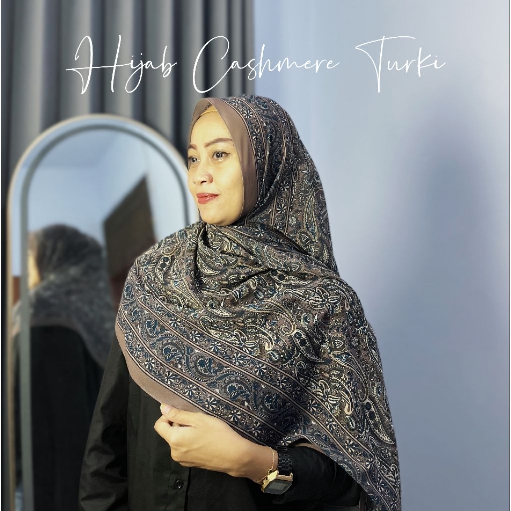Hijab Pashmina Turkey - Hijab Pashmina Cashmere - Hijab Pashmina Motif Kekinian
