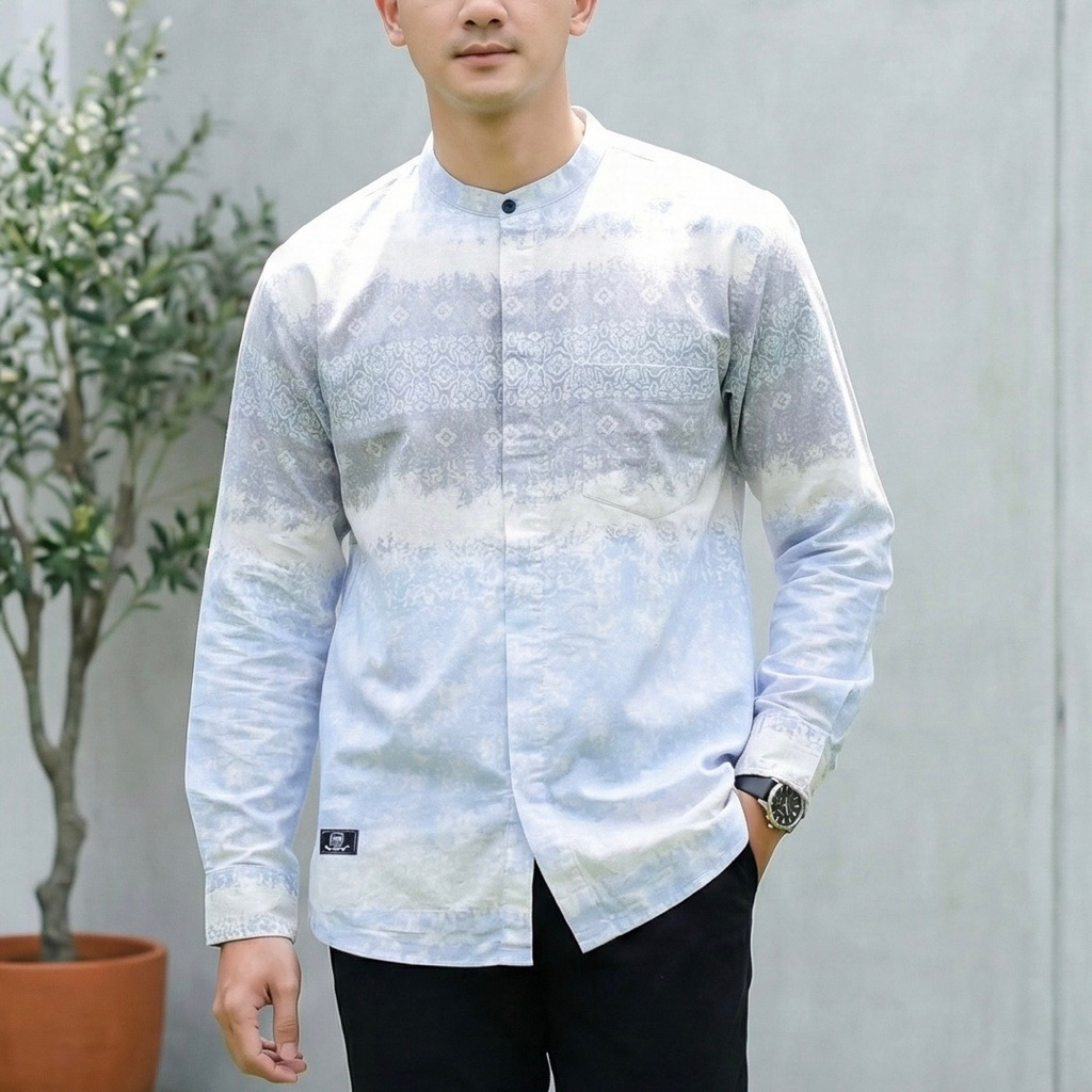 Kemko/kemeja Koko N54/Erkape Lengan panjang Pria