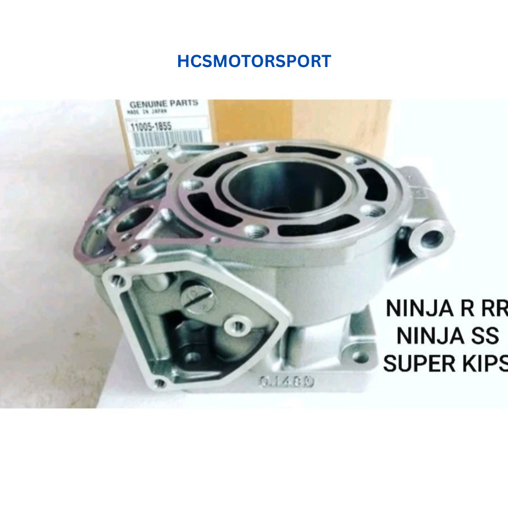 CYLINDER ENGINE BLOCK BLOK SEHER NINJA 150 R RR SS SUPER KIPS SILVER ORIGINAL MADE IN JAPAN 11005-18