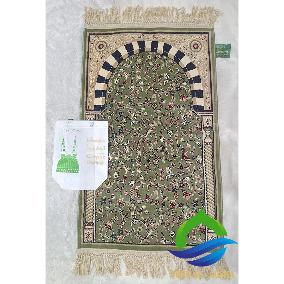 Sajadah Mihrab Madinah-Rawdah Rug Hijau