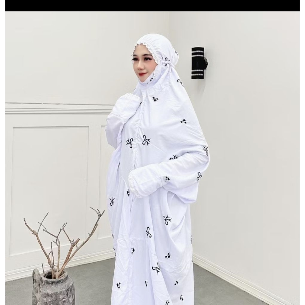 Mukena terusan katun bordir Mukena katun mikro Mukena terusan dewasa