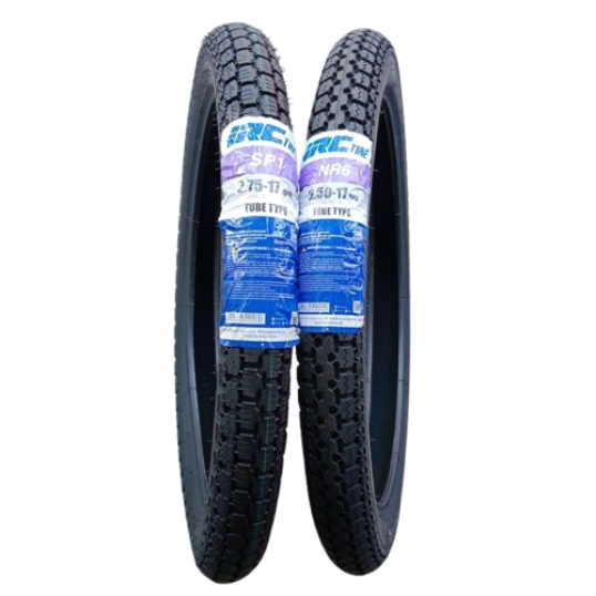 PAKET SEPASANG BAN SEMI TRAIL IRC 250 275 RING 17 ORIGINAL NR6 SP1 Tubetype Tahu Depan Belakang Moto