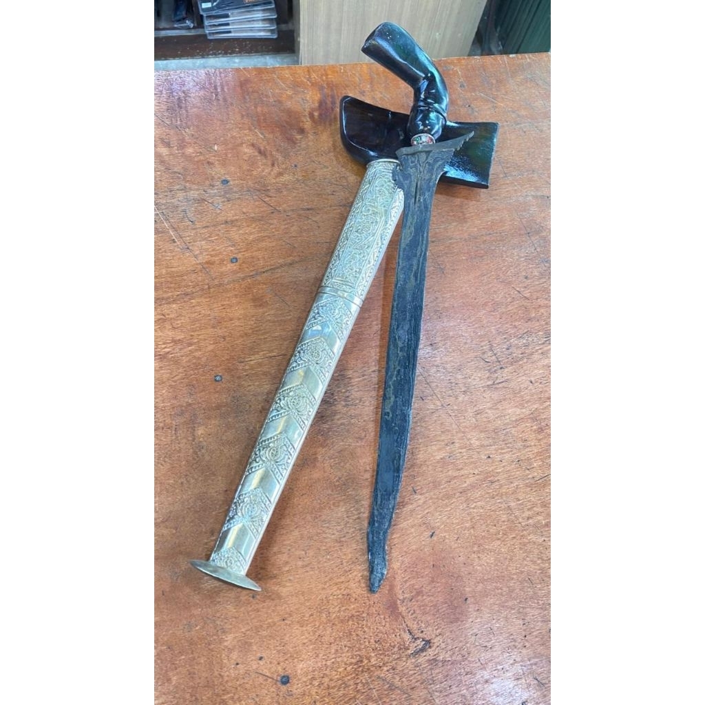 keris koleksi melayu perak/keris adat melayu pendok full perak