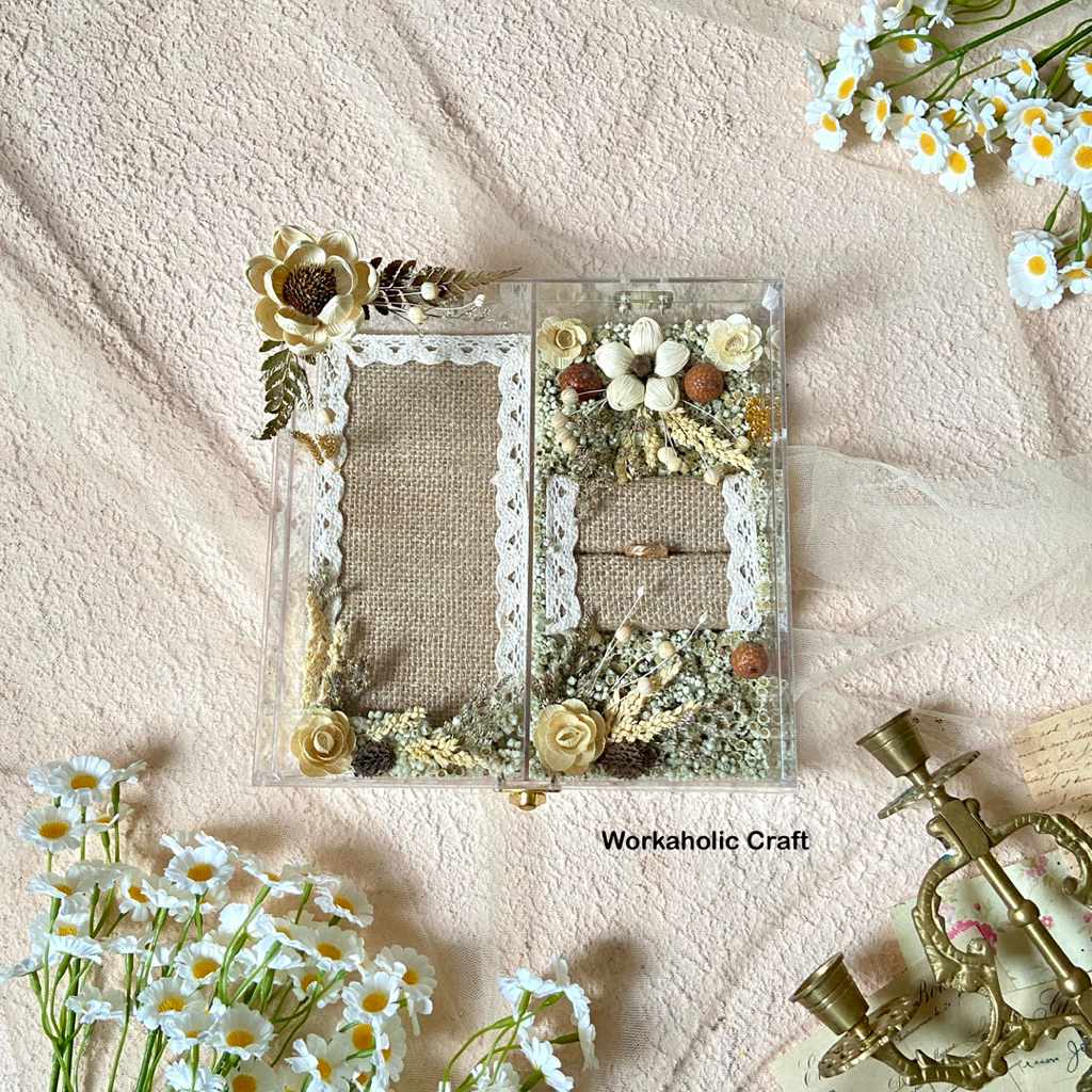 FULL AKRILIK Kotak Uang Perhiasan Seserahan Pernikahan Tunangan