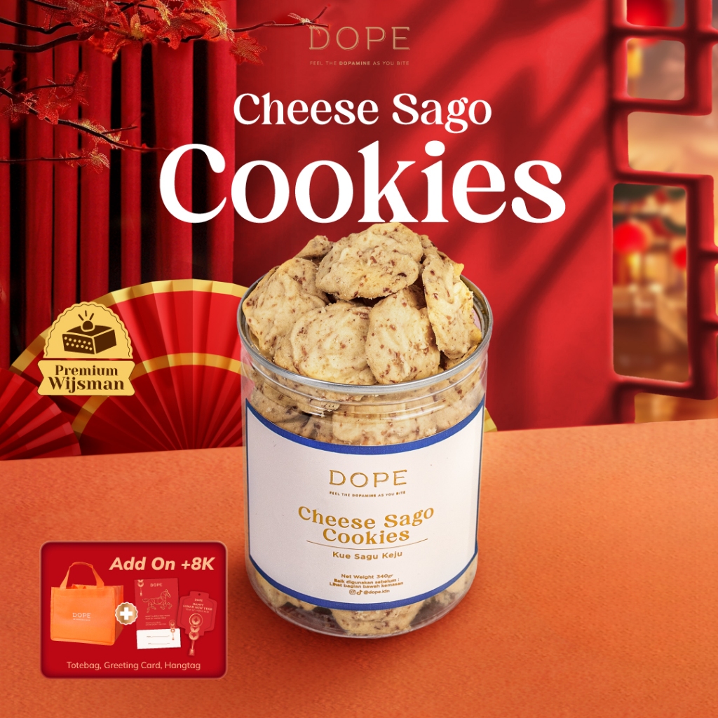DOPE Sagu Keju / Kue Kering Sagu  Wijsman Keju Premium Camilan Kue Kering Sagu Keju