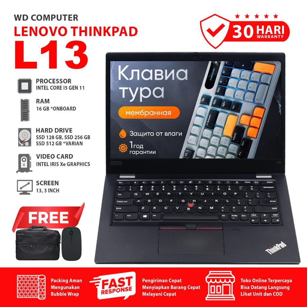 Lenovo Thinkpad L13 gen 2 core i5 gen 11 | Fingerprint | Keyboard US | Windows 11 | Siap Pakai