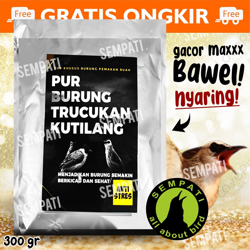 SEMPATI Pur Burung Trucukan Kutilang Pakan Burung Trucuk Kutilang Trucukan Pur Voer Makanan Harian L