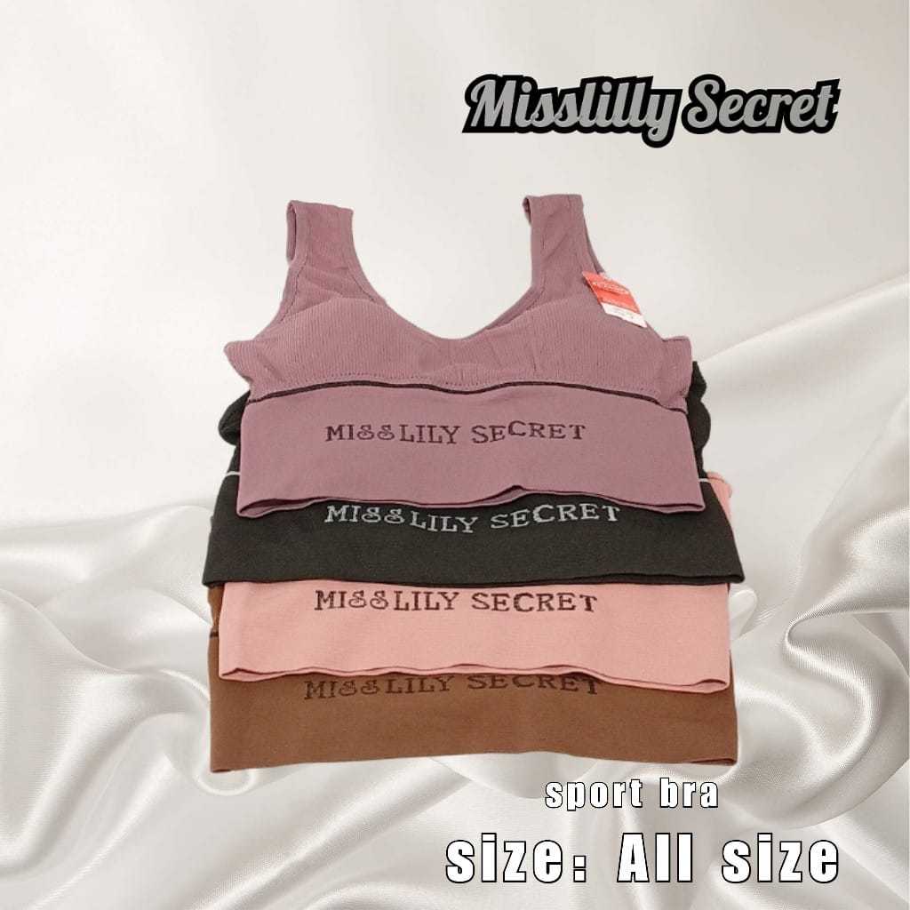 SPORT BRA REMAJA MISSLILY TANPA KAWAT / MINISET DEWASA RAJUT BUSA TIPIS