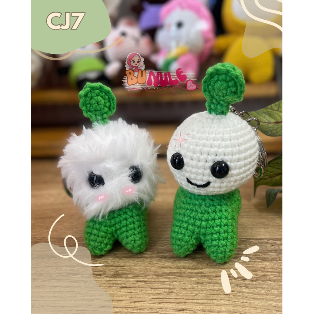 gantungan kunci CJ7 rajutan amigurumi boneka
