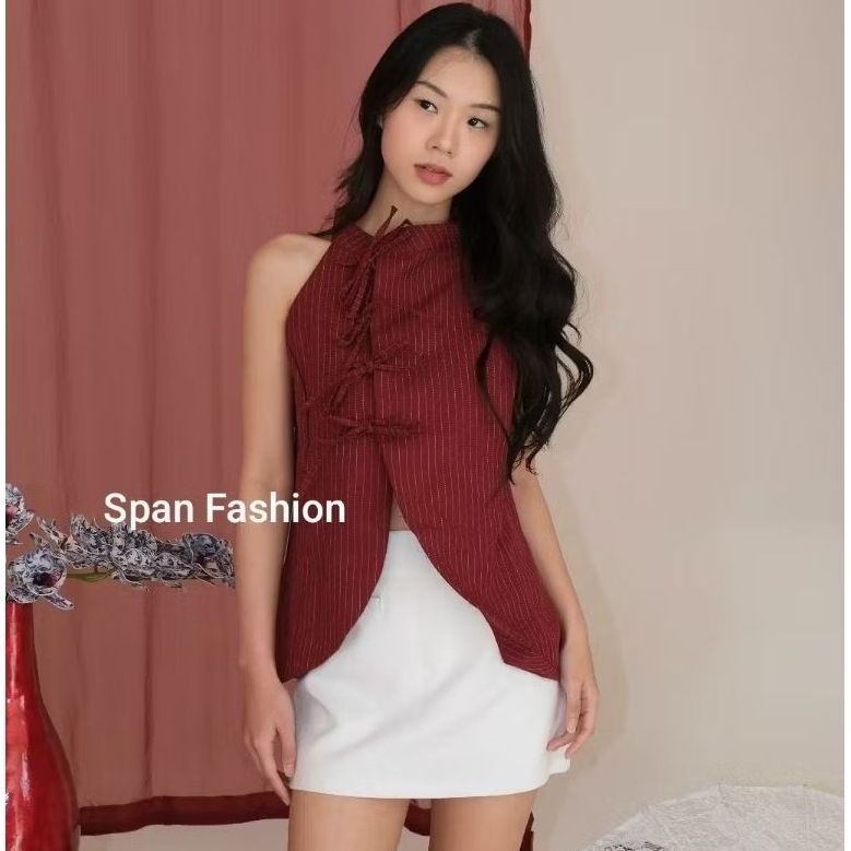 Span Fashion BAE 261261 Baju Merah Wanita Imlek Sincia