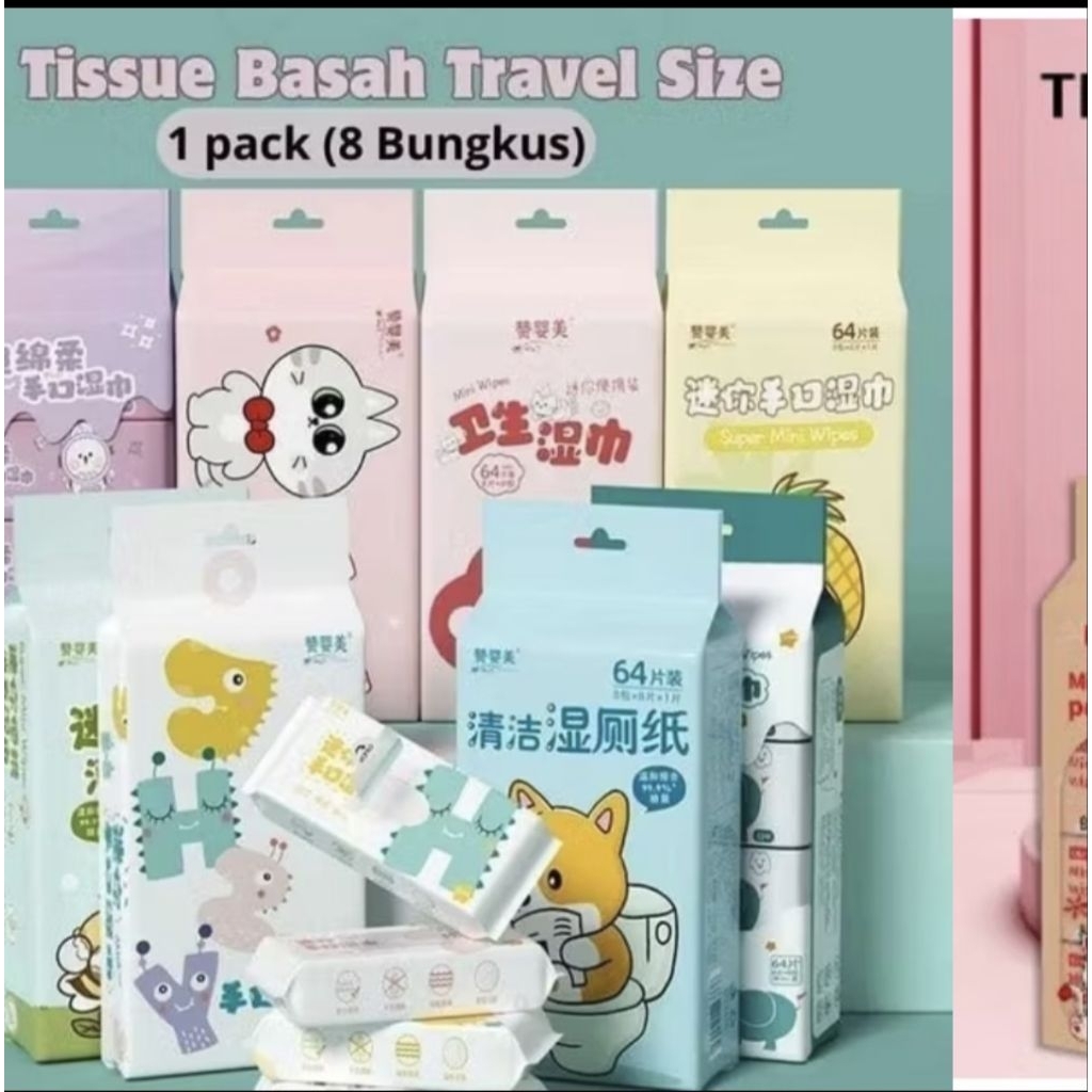 Tisu Basah Mini isi 8 pack