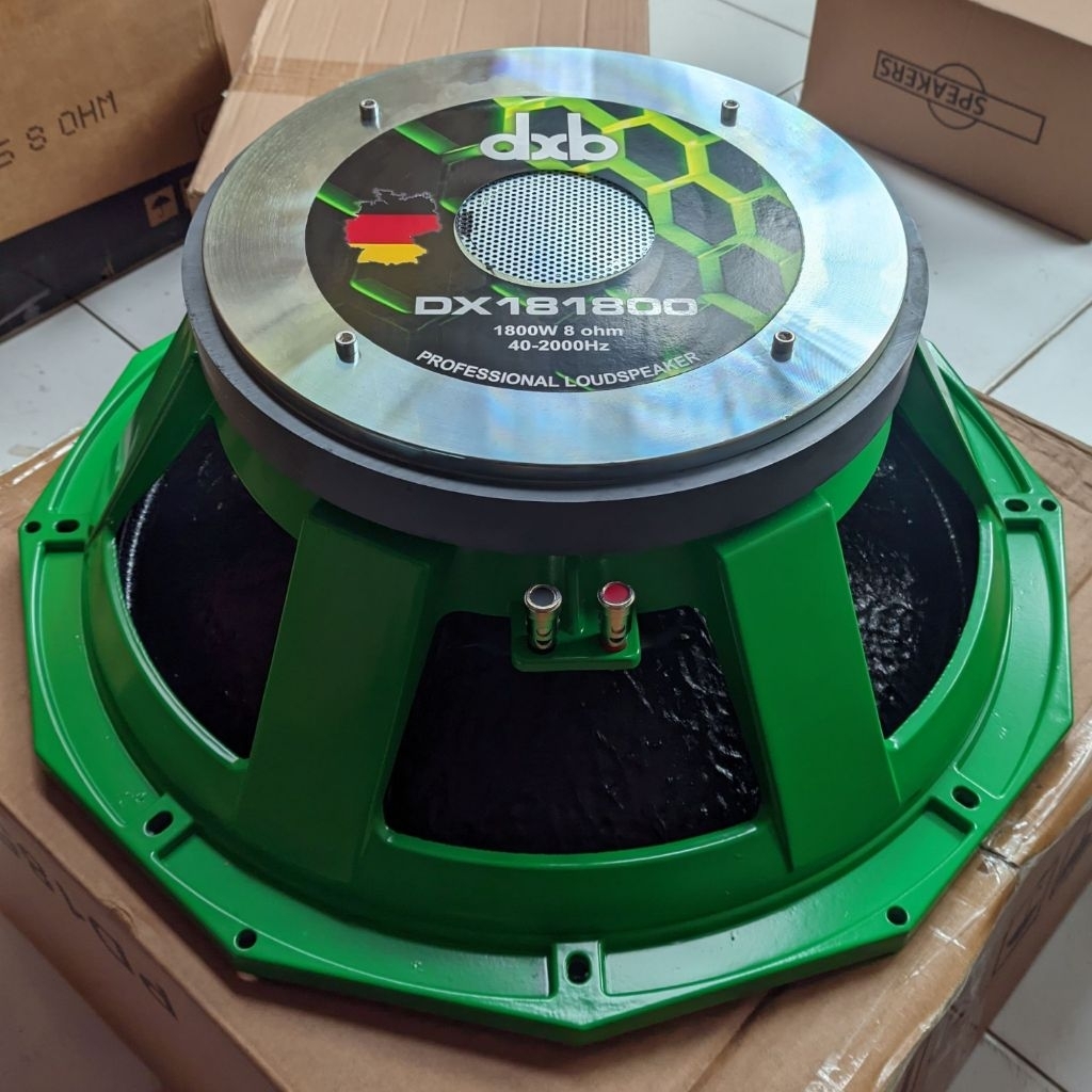 SPEAKER KOMPONEN 18 INCH / SPEAKER 18 INCH DXB DX181800 VC 5 IN / DAUN COATING KULIT JERUK / ORIGINA
