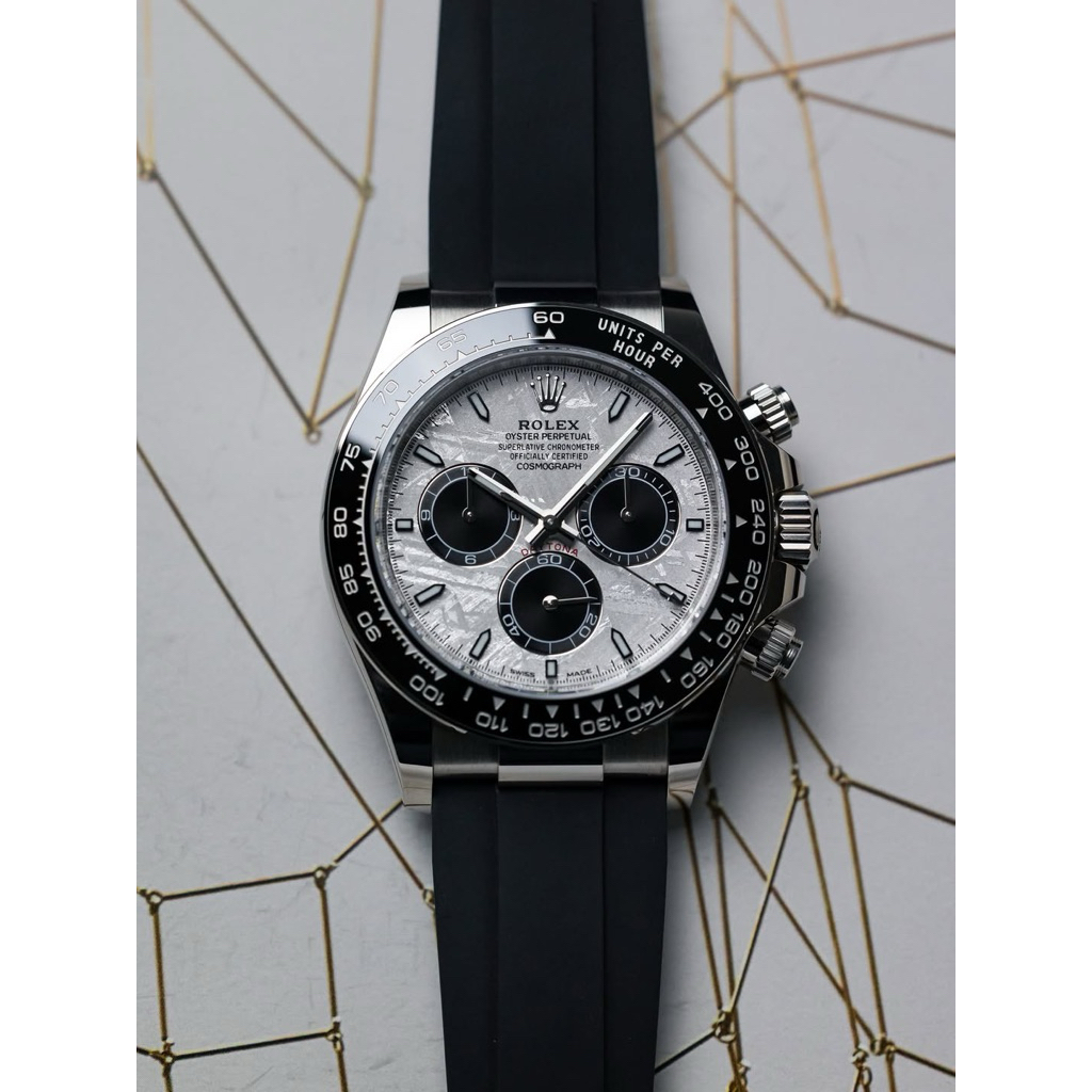 Jam Tangan Mewah R Dytn White Gold 40mm Meteorite Dial on Oysterflex