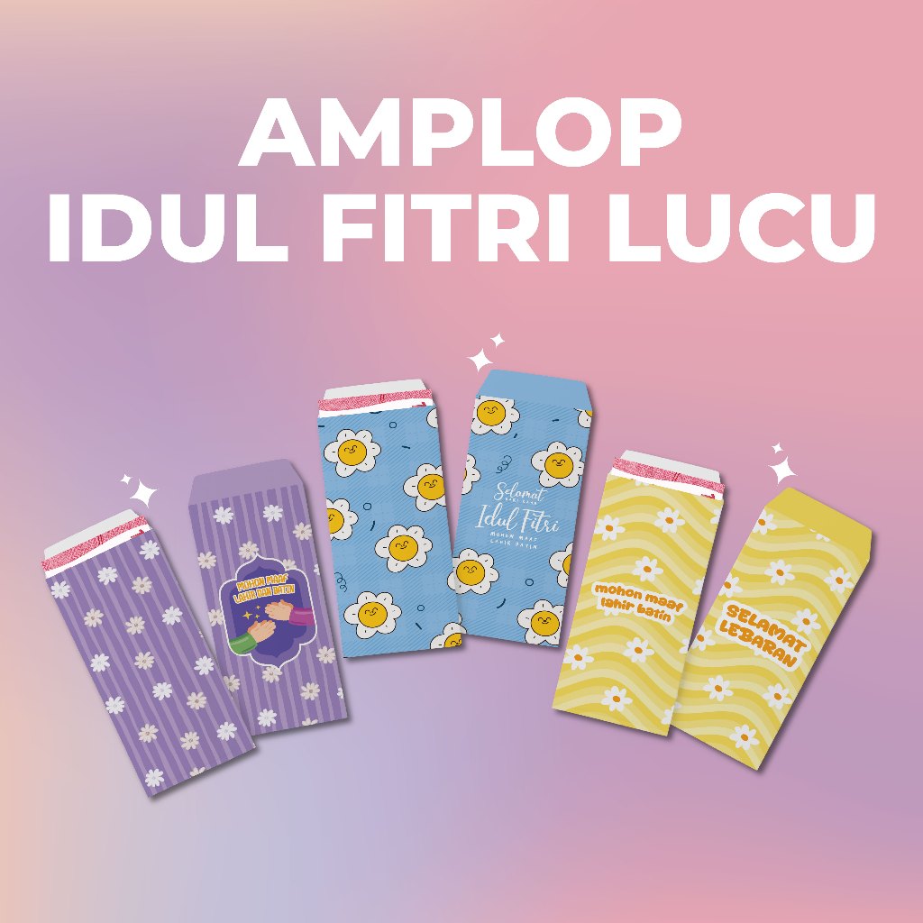 Amplop Lebaran Desain Lucu | Amplop THR isi 10