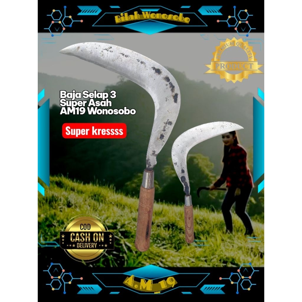 Sabit Arit Kawung Baja Selap 3 Produk Wonosobo Super Asah AM19
