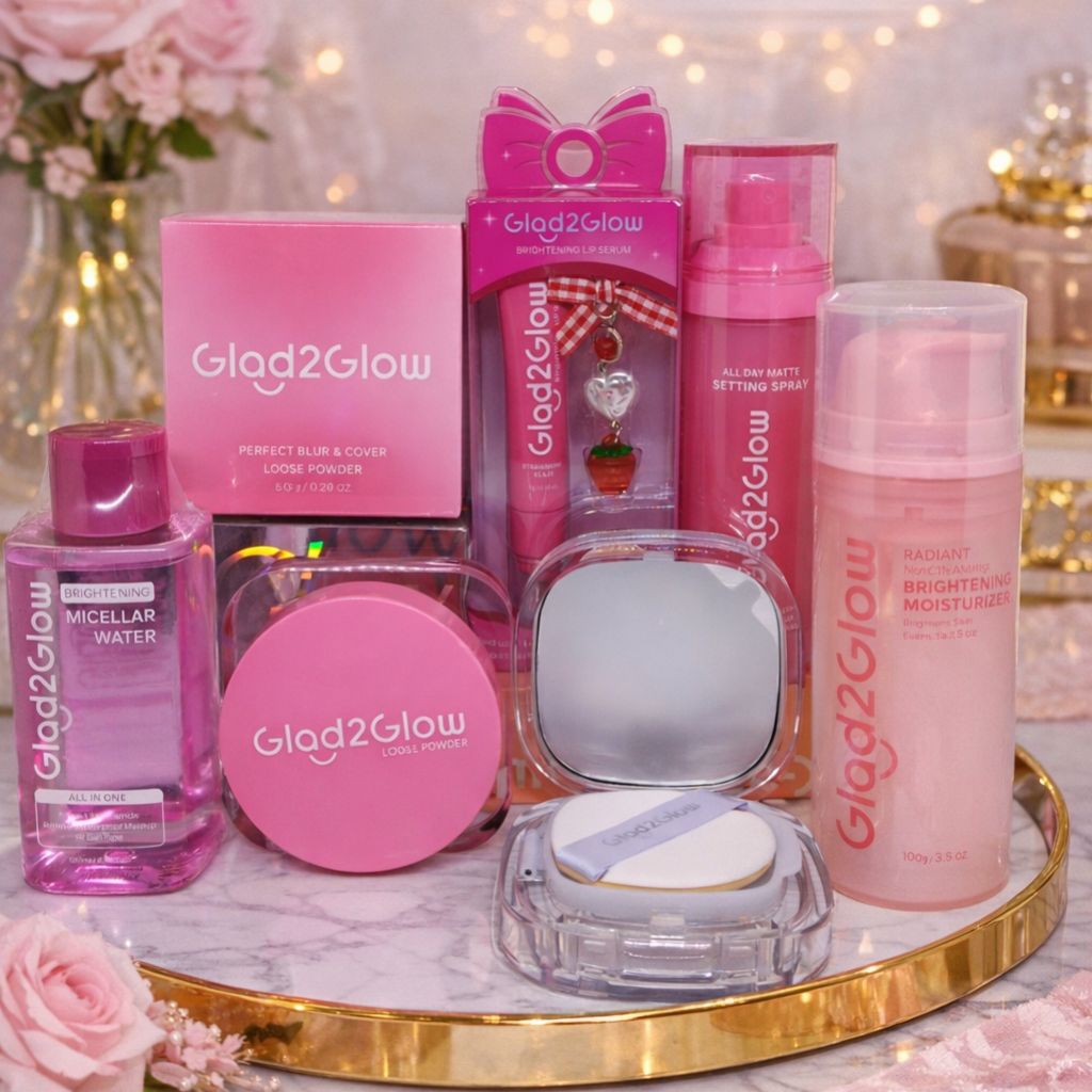 Glad2Glow Paket Skincare + Make Up/Paket Skincare Brightening/G2G Mencerahkan
