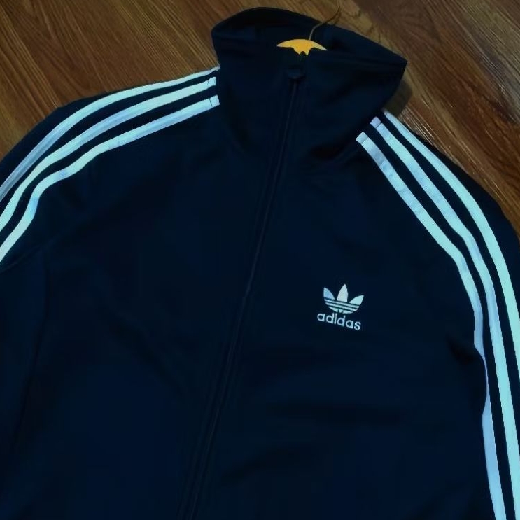 Adidas Europa Dark Navy Tracktop 3 Stripes White Original