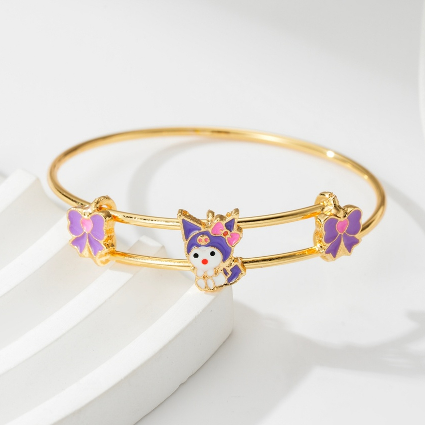 Hyl Jewelry 831B Anak Gelang  Titanium Bangle Segar Bracelet Terbaru Perempuan Emas Bayi Muda Asli L