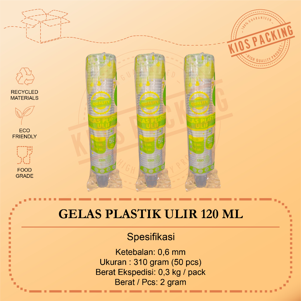 Gelas Plastik Eskrim Jagung Jasuke Cup Ulir 120ml @50pcs