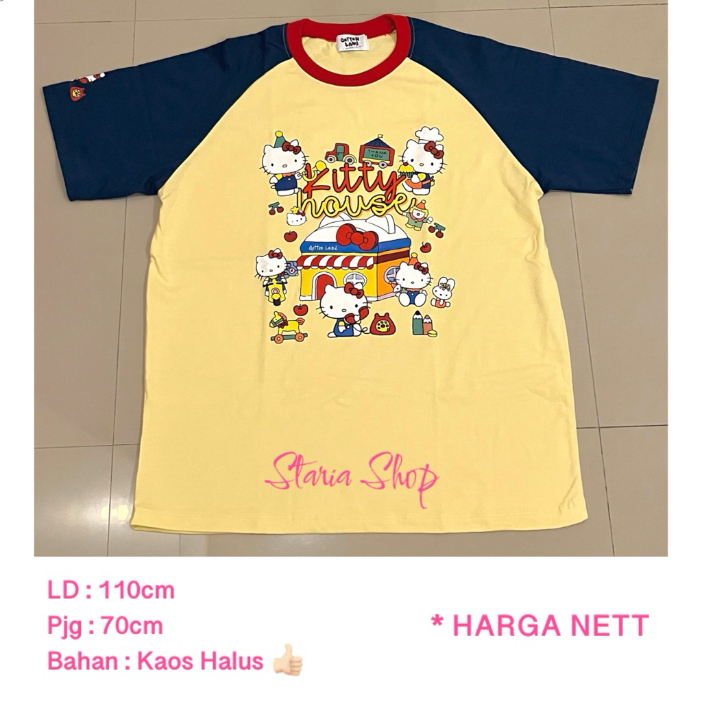 Kaos QOTTONLAND Hello Kitty House