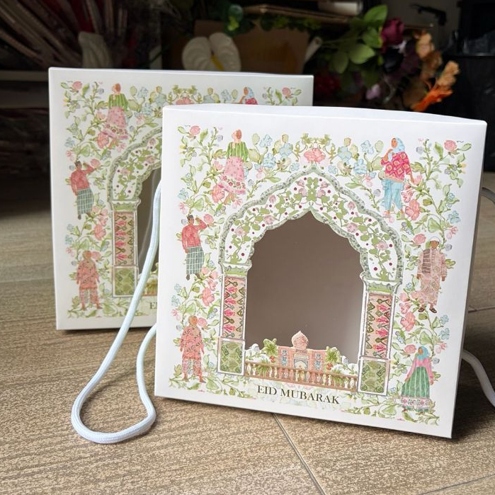 BOX HAMPERS CAKE KUE KERING LEBARAN EID 20X20 22X22 25X25 JENDELA SILATURAHMI, KOTAK KUE RAMADHAN