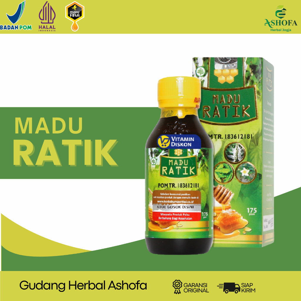 MADU RATIK Herbal 175gr BPOM – Madu Herbal untuk Menjaga Kesehatan Sendi & Otot