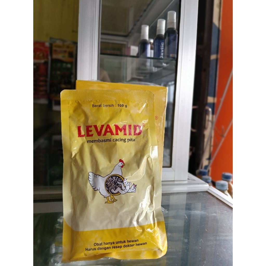 Levamid Obat cacing 100Gram - Obat pengusir cacing pita ayam petelur pedaging