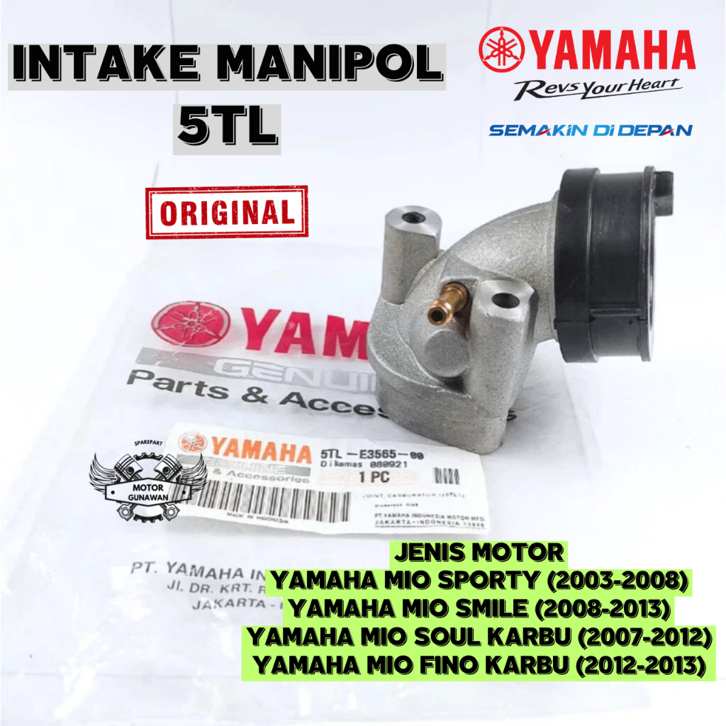 5TL-E3585-00 ORIGINAL Intake Manipol 5TL Yamaha Mio Smile Mio Soul Karbu Mio Karbu Fino Karbu