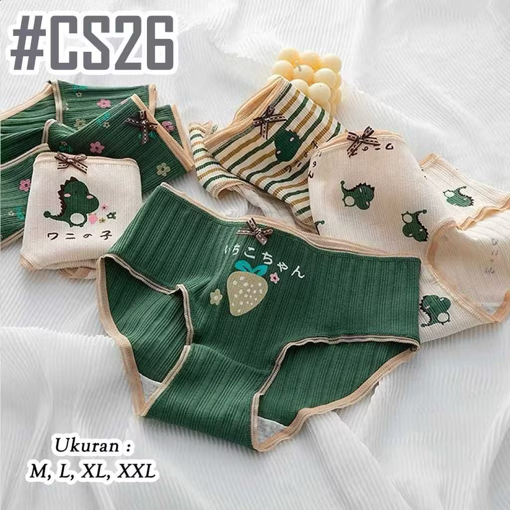 6pcs || TERMURAH Celana Dalam Wanita Motif Lucu | CD Wanita Dewasa Remaja (( HAODE ))