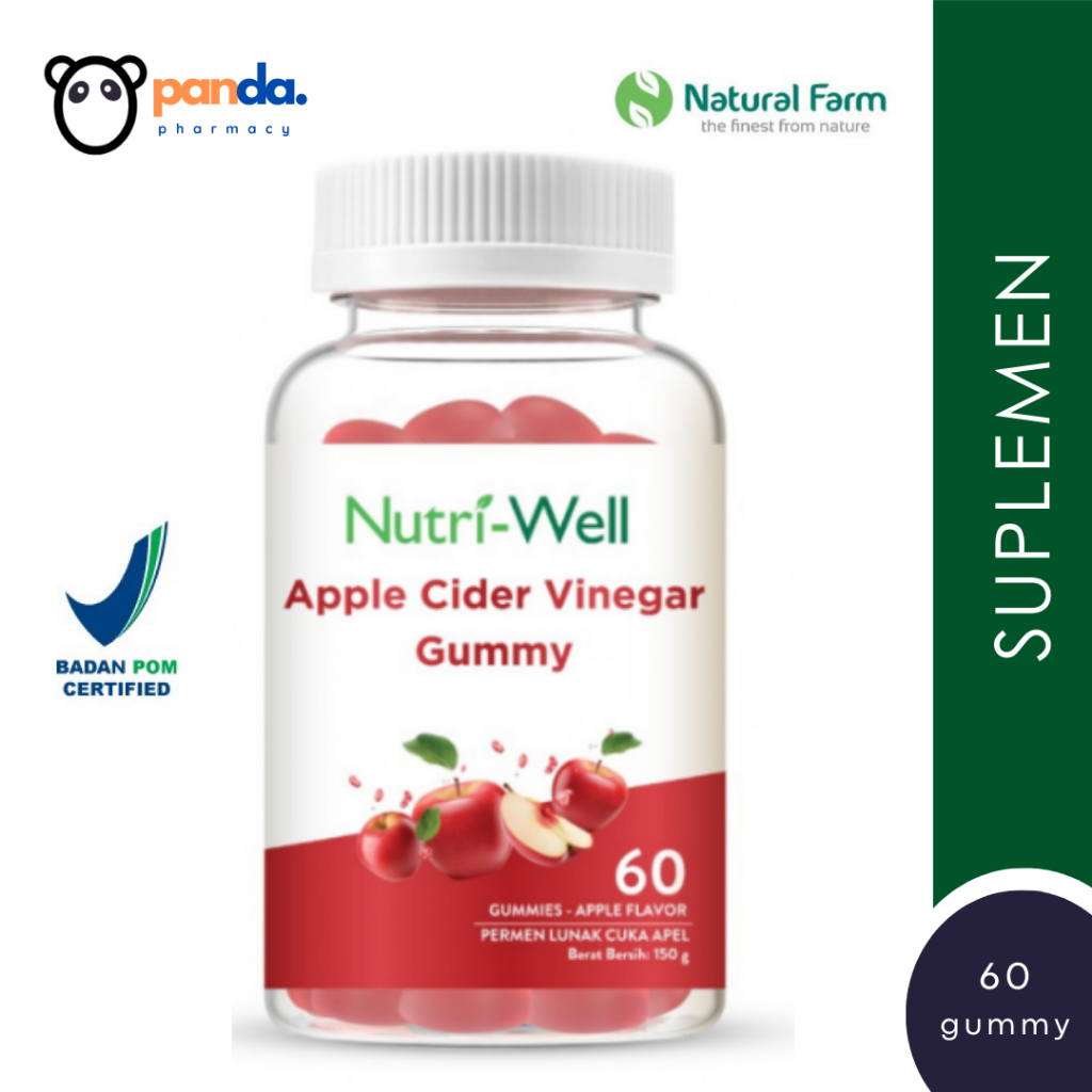 [Vitamin] NUTRIWELL Apple Cider Vinegar Gummy 60 Kapsul Membantu Pencernaan Bebas Gelatin