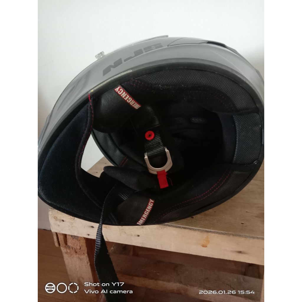 Helm NJS ZX-1R Solid stone Grey Glossy