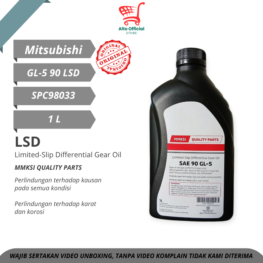 Oli Gardan Mitsubishi GL5 LSD SAE 90 GL-5 [1Liter] LIMITED SLIP DIFFERENTIAL GEAR OIL SPC98033
