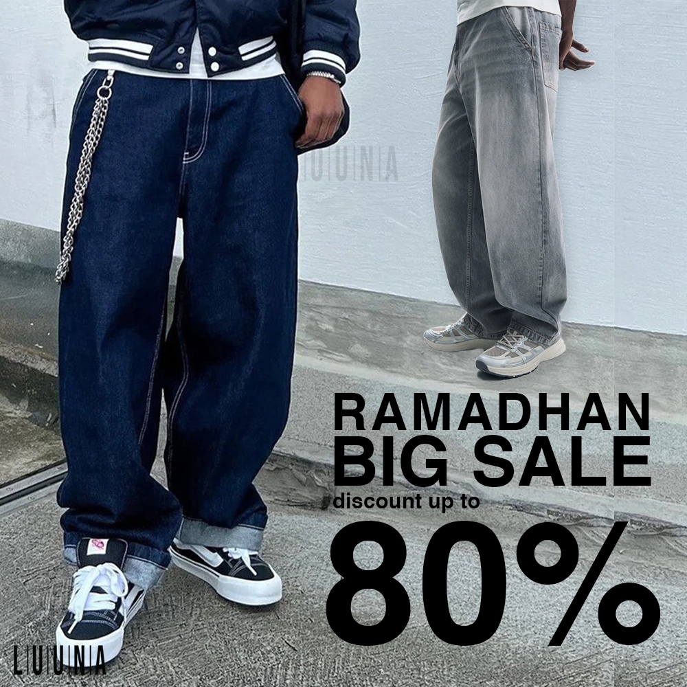 [SALE] Luunashop Celana Jeans Pria Bershka Men Faded Skater Jeans