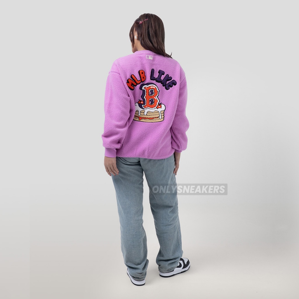 MLB LIKE BOSTON RED SOX PANCAKE PURPLE SWEATSHIRT