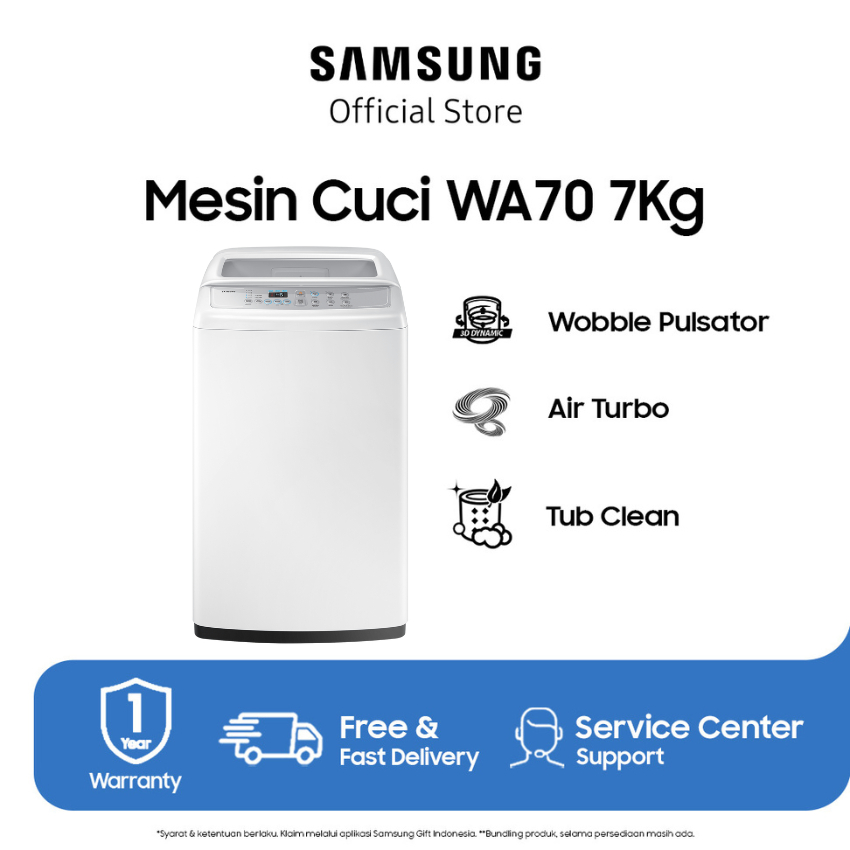 Samsung Mesin Cuci Top Loading 7 Kg WA70H4200SW/SE