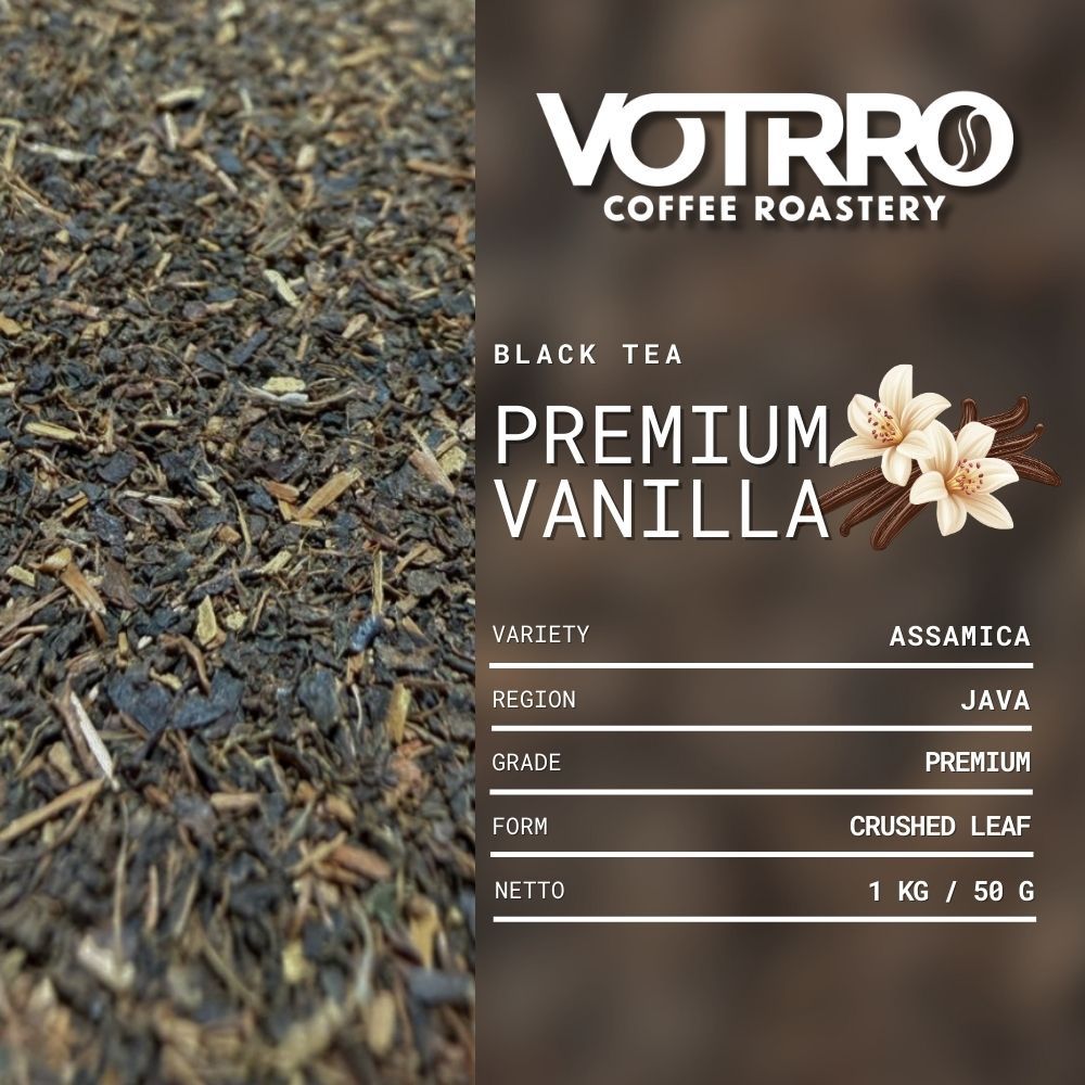 NEW Premium Black Tea Vanilla Indonesia / Teh Hitam Vanilla Indonesia bentuk Daun Teh Hitam Bubuk